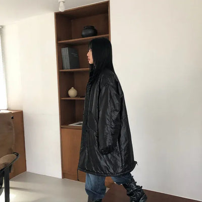 A Coated Long Padded Jacket
