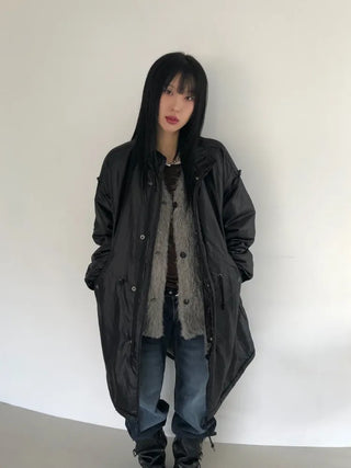 A Coated Long Padded Jacket