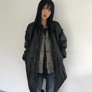 A Coated Long Padded Jacket