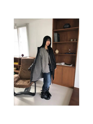 A Coated Long Padded Jacket