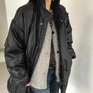 A Coated Long Padded Jacket
