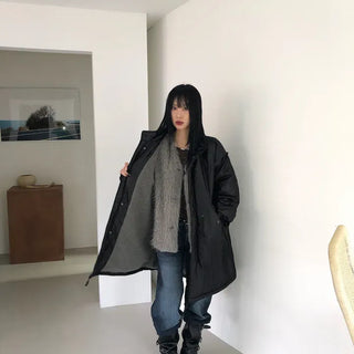 A Coated Long Padded Jacket