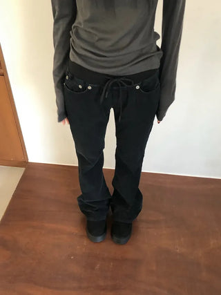 Kachi Wide Elastic Bootcut Pants