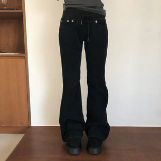 Kachi Wide Elastic Bootcut Pants