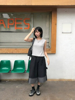 Linen Boucle Loose Knit Vest