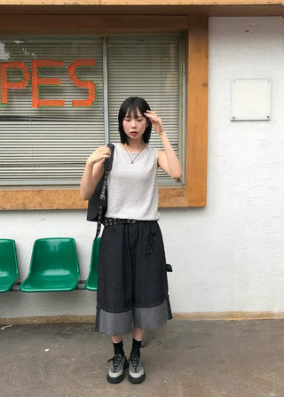 Linen Boucle Loose Knit Vest