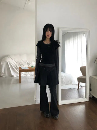 Fleet Eyelet Pleated Pants