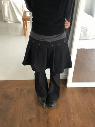 Fleet Eyelet Pleated Pants