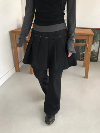 Fleet Eyelet Pleated Pants