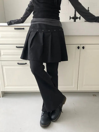 Fleet Eyelet Pleated Pants