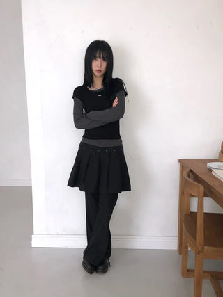 Fleet Eyelet Pleated Pants