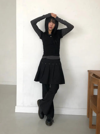 Fleet Eyelet Pleated Pants