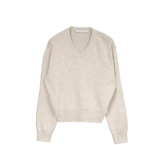Distressed V-neck Knit