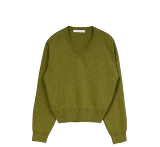 Distressed V-neck Knit