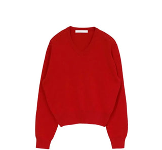Distressed V-neck Knit