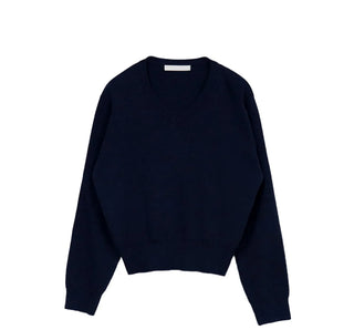 Distressed V-neck Knit