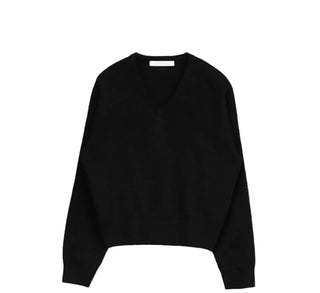 Distressed V-neck Knit