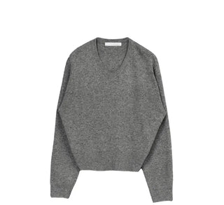 Distressed V-neck Knit