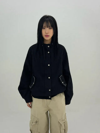 Beanb Studded Cotton Jacket