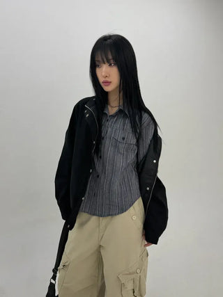 Beanb Studded Cotton Jacket