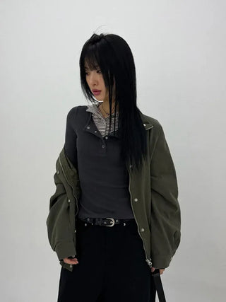 Beanb Studded Cotton Jacket