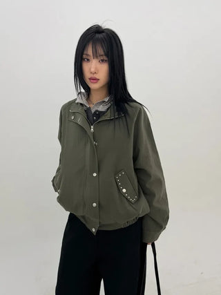 Beanb Studded Cotton Jacket
