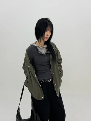 Beanb Studded Cotton Jacket