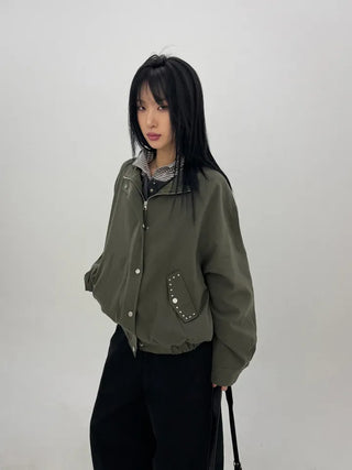 Beanb Studded Cotton Jacket