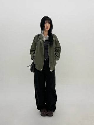 Slub Cotton Wide Pants