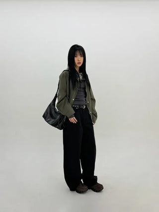 Slub Cotton Wide Pants