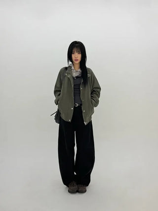 Slub Cotton Wide Pants