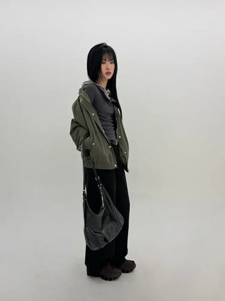 Slub Cotton Wide Pants