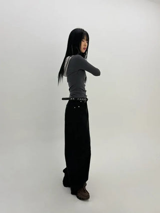 Slub Cotton Wide Pants