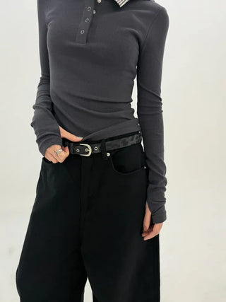 Slub Cotton Wide Pants