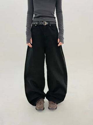 Slub Cotton Wide Pants