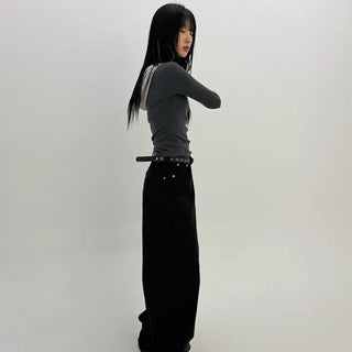 Slub Cotton Wide Pants