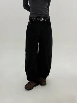 Slub Cotton Wide Pants