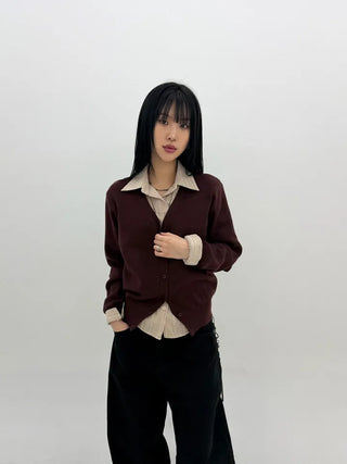 Fault V-neck Knit Cardigan