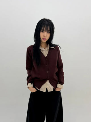 Fault V-neck Knit Cardigan