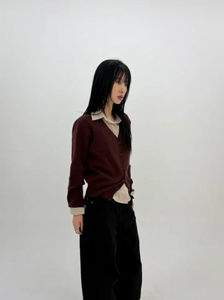 Fault V-neck Knit Cardigan
