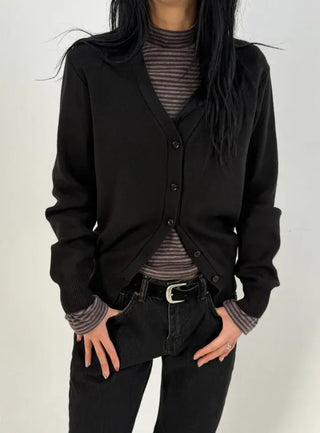 Fault V-neck Knit Cardigan