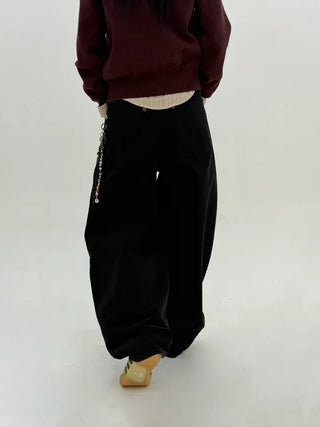 York eyelet balloon pants