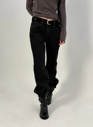 Muddy Black Flare Jeans