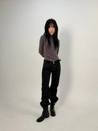 Muddy Black Flare Jeans