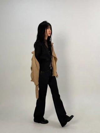 Muddy Black Flare Jeans