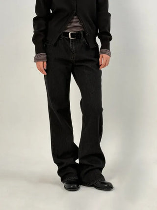 Muddy Black Flare Jeans