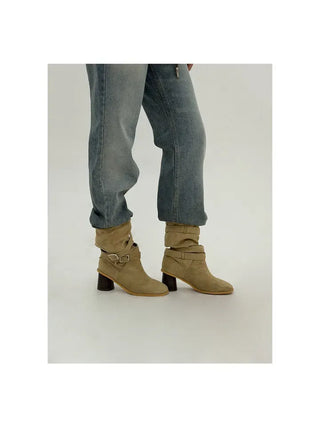 Deep fading low flare jeans