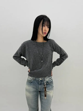 Deep fading low flare jeans
