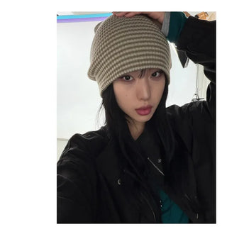 Striped Long Beanie
