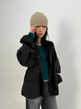Striped Long Beanie